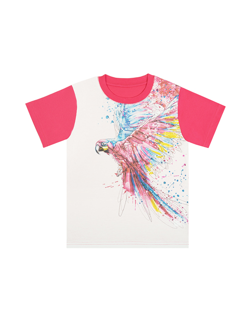 Футболка цвета арбуз для девочки