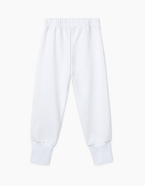 Белые брюки-джоггеры для девочки Купить белые брюки-джоггеры для девочки бренда BellBimbo