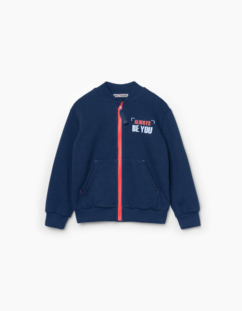 Темно-синий жакет-бомбер бренда BellBimbo Купить темно-синий жакет-бомбер бренда BellBimbo