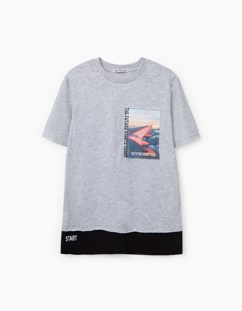 Футболка цвета серый меланж для мальчика Купить футболку цвета серый меланж для мальчика bellbimbo