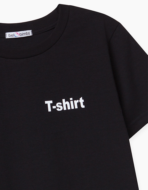 Базовая черная футболка для мальчика Купить базовую черную футболку для мальчика бренда Bell Bimbo