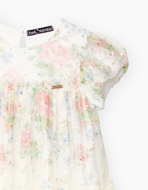 Купить Молочное нарядное двухслойное платье бренда BellBimbo