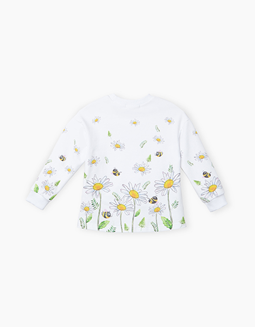 Купить белый свитшот для маленькой девочки BellBimbo