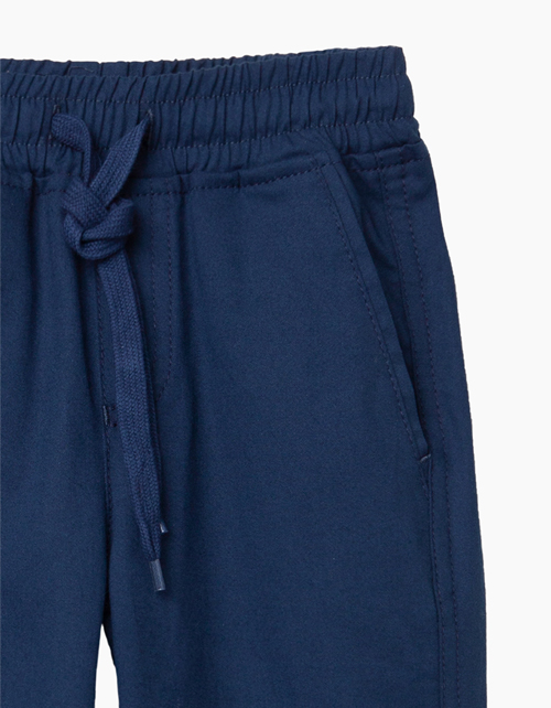 Синие зауженные брюки из твила для мальчика Купить синие зауженные брюки из твила для мальчика бренда Bell Bimbo