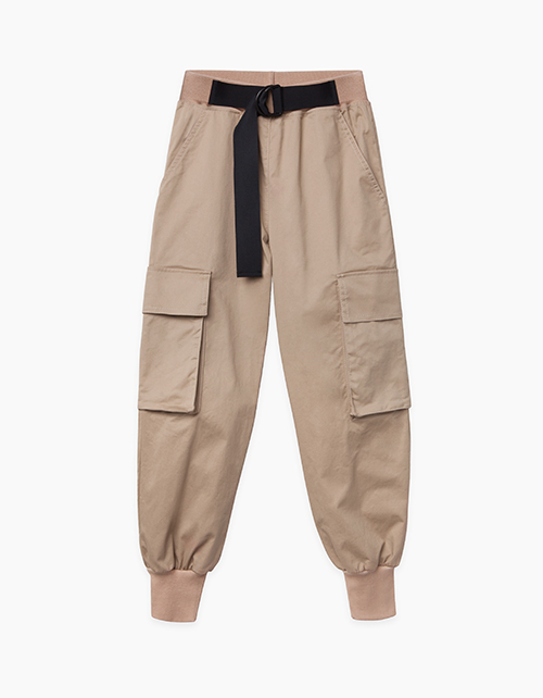 Купить светло-бежевые брюки бренда Bellbimbo для девочки