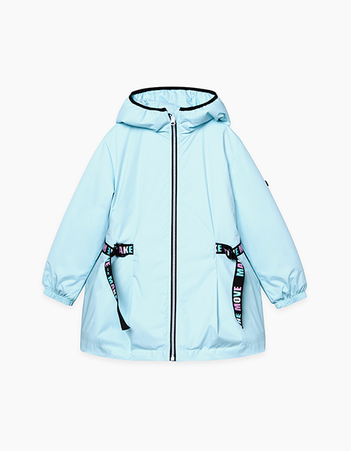 Купить утепленную светло-бирюзовую куртку бренда Bellbimbo для девочки