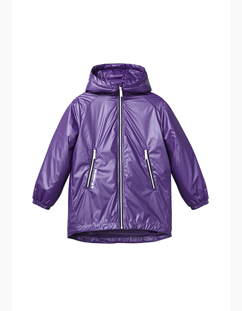 Купить фиолетовую демисезонную куртку с капюшоном