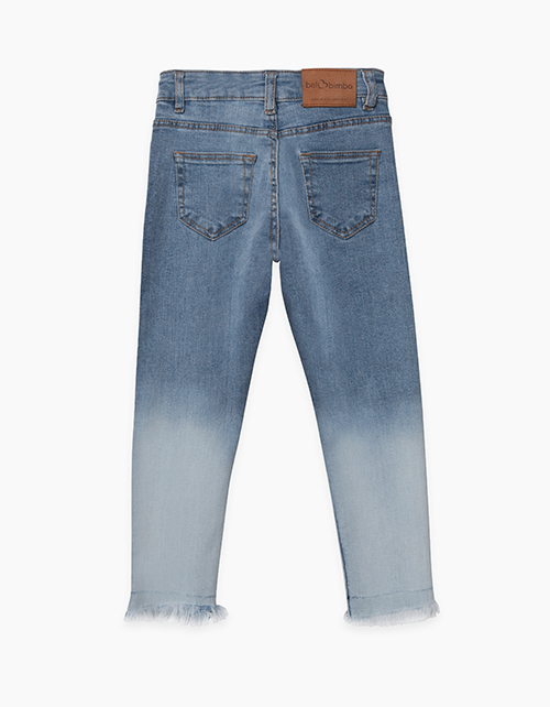Купить голубые зауженные джинсы Bellbimbo для девочки