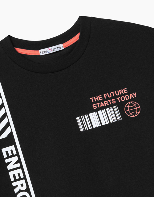 Купить черную футболку Bellbimbo для мальчика