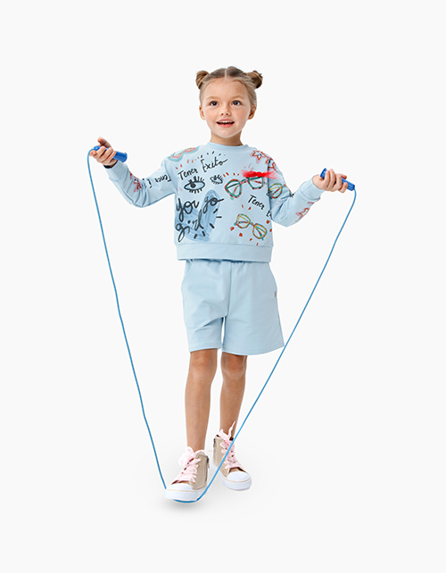 Купить светло-голубые шорты Bell Bimbo для девочки