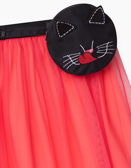 Купить пышную юбку Bell Bimbo из сетки кораллового цвета