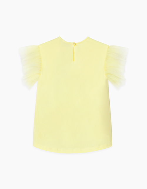 Купить светло-желтую футболку для девочки