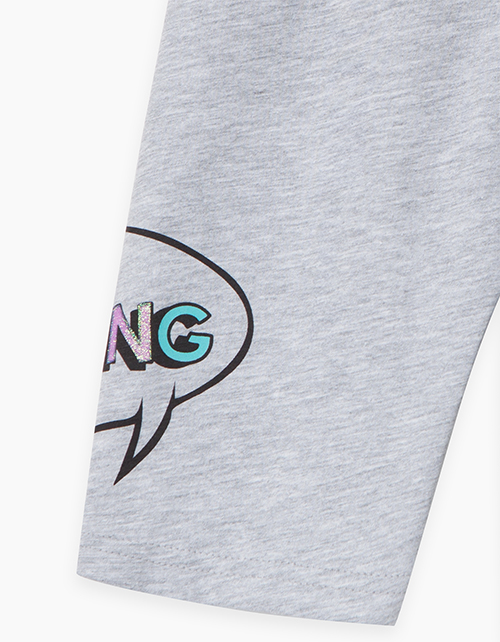 Велосипедки цвета серый меланж для девочки Купить велосипедки цвета серый меланж для девочки