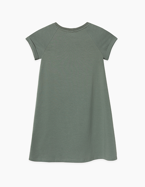 Купить платье трапециевидного силуэта цвета хаки