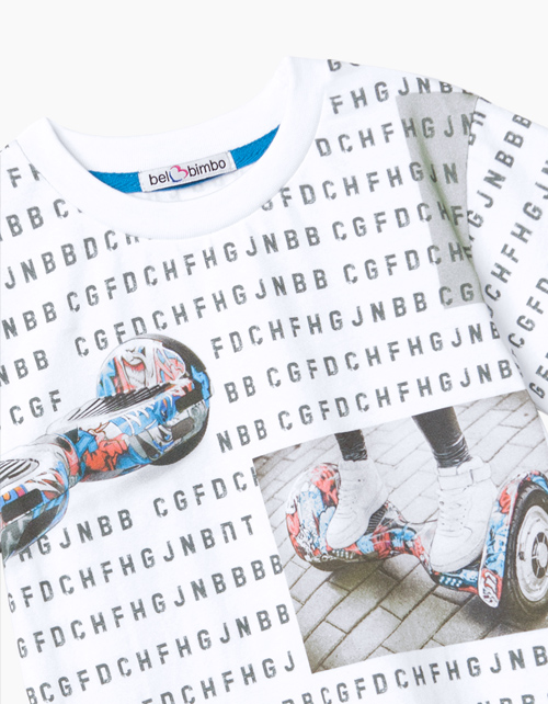 Купить набивную футболку с принтами для мальчика