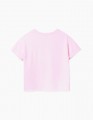 Купить светло-розовую футболку с укороченным передом