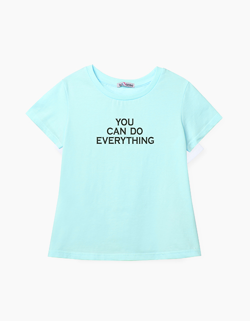 Светло-бирюзовая базовая футболка для девочки Купить светло-бирюзовую базовую футболку для девочки