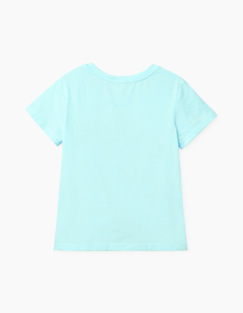 Светло-бирюзовая базовая футболка для девочки Купить светло-бирюзовую базовую футболку для девочки