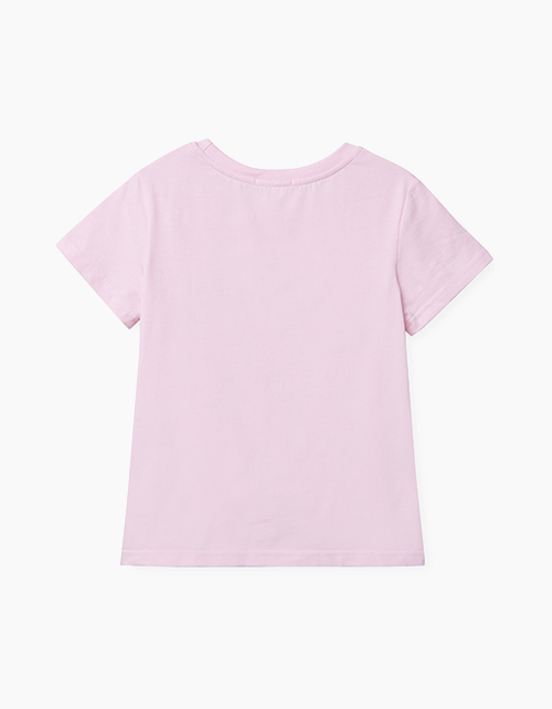 Светло-розовая базовая футболка для девочки Купить светло-розовую базовую футболка для девочки