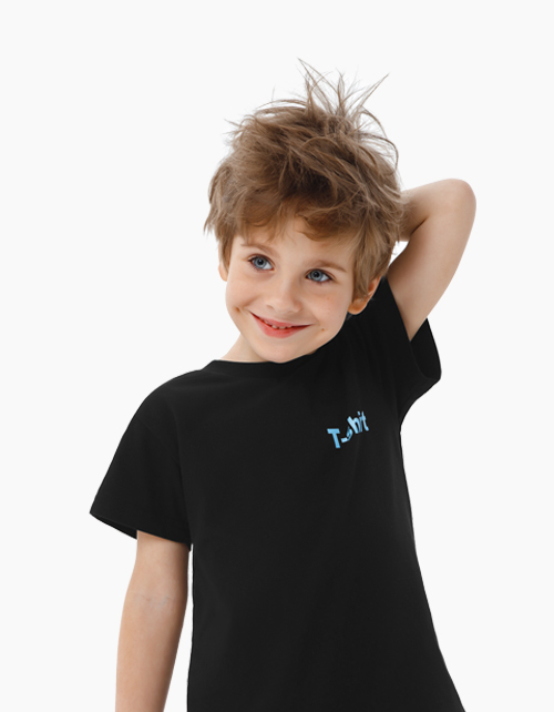 Купить базовую черную футболку для мальчика