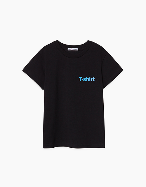 Купить базовую черную футболку для мальчика