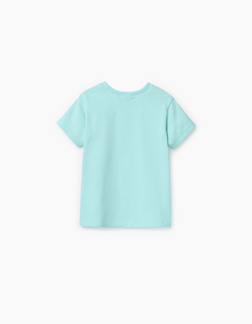 Купить светло-бирюзовую футболку для мальчика