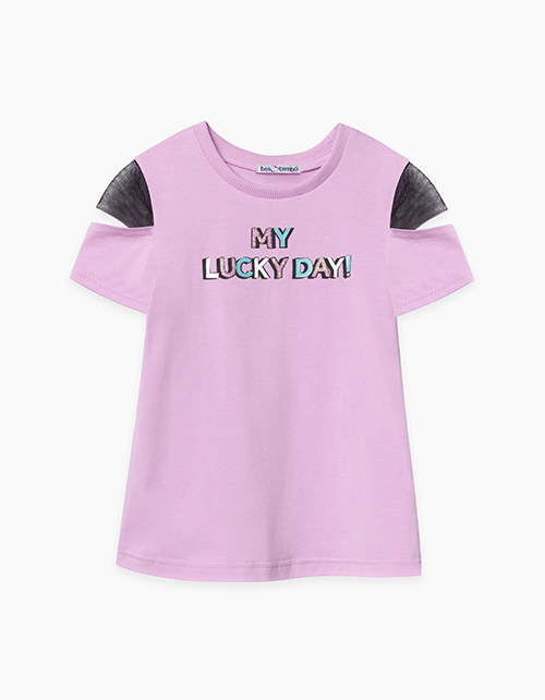 Светло-сиреневая футболка для девочки Купить светло-сиреневую футболку для девочки