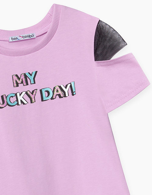 Светло-сиреневая футболка для девочки Купить светло-сиреневую футболку для девочки
