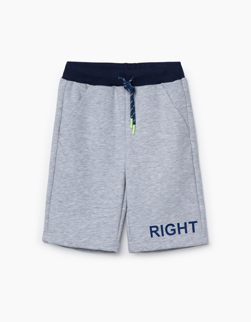 Купить шорты цвета серый меланж для мальчика