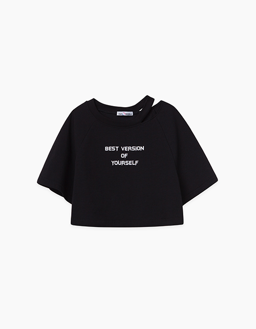 Черный топ объемного силуэта Купить черный топ объемного силуэта