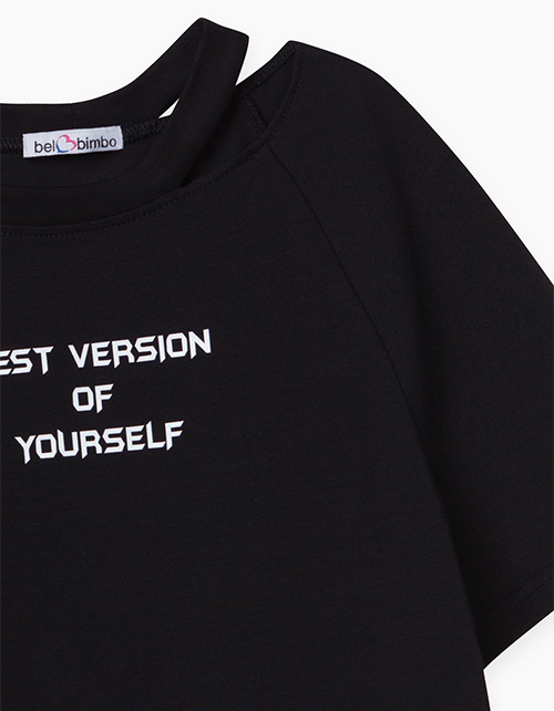 Черный топ объемного силуэта Купить черный топ объемного силуэта