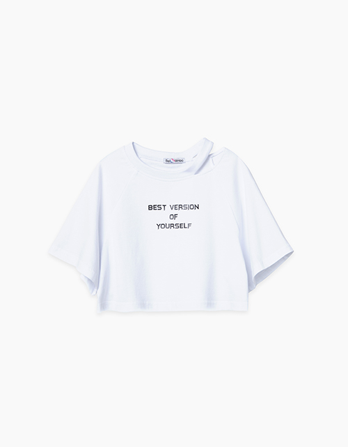 Белый топ объемного силуэта Купить белый топ объемного силуэта