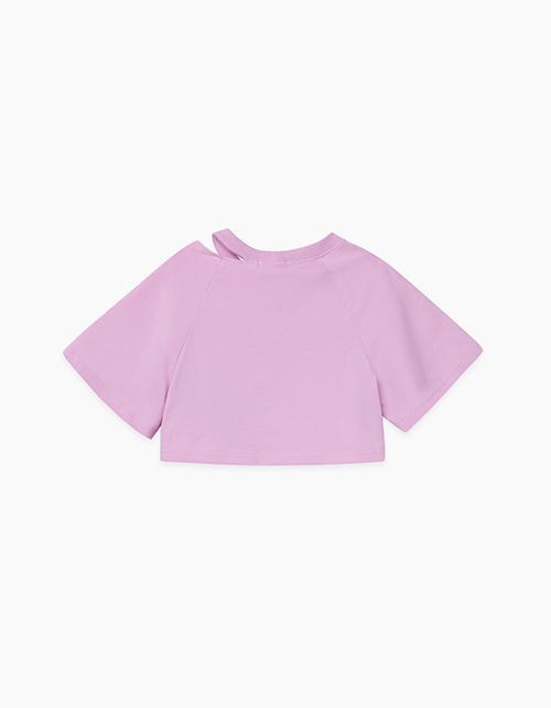 Купить светло-сиреневый топ объемного силуэта