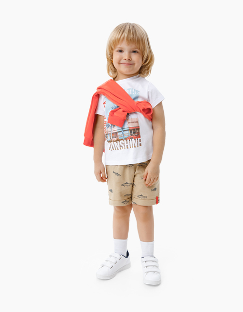 Купить бежевые шорты для мальчика