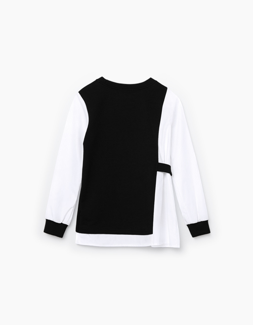 Купить черный джемпер-обманка для девочки