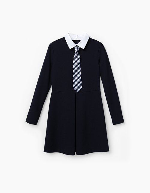 Темно-синее приталенное платье Купить темно-синее приталенное платье