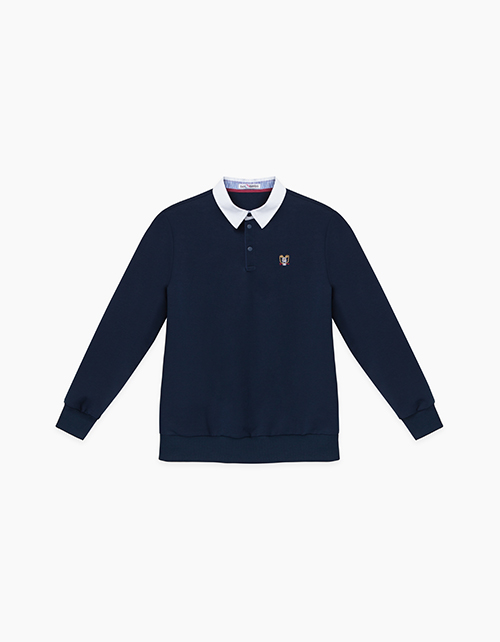 Темно-синий джемпер-поло для мальчика