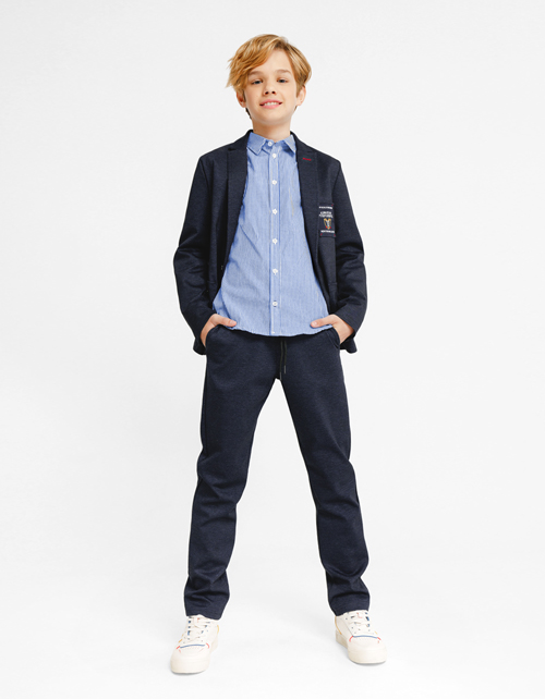 Темно-синие брюки для мальчика Темно-синие брюки для мальчика