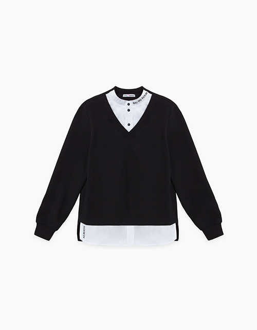 Черный джемпер-обманка для мальчика Черный джемпер-обманка для мальчика