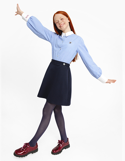 Купить блузку в голубую полоску