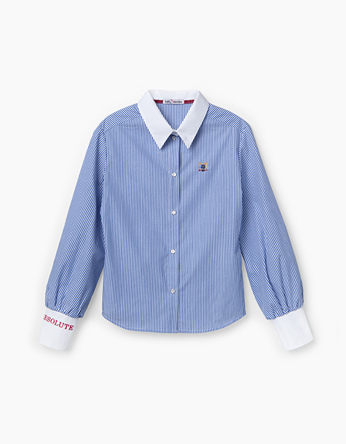 Купить блузку в голубую полоску