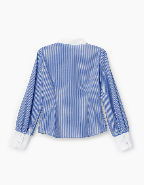 Купить блузку в голубую полоску