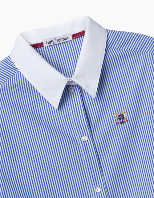 Купить блузку в голубую полоску