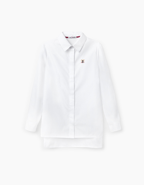 Белая блузка с удлиненной спинкой Купить белую блузку с удлиненной спинкой