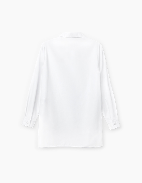 Белая блузка с удлиненной спинкой Купить белую блузку с удлиненной спинкой