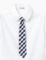 Купить белую блузку с декоративным галстуком