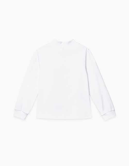 Белый лонгслив для девочки