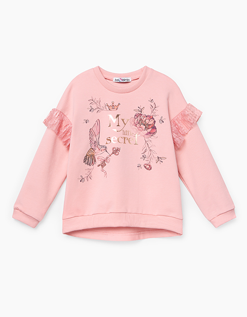 Светло-коралловый свитшот