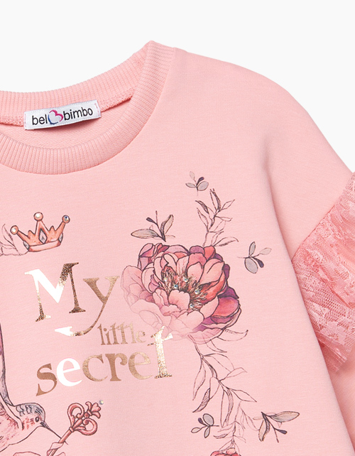 Светло-коралловый свитшот