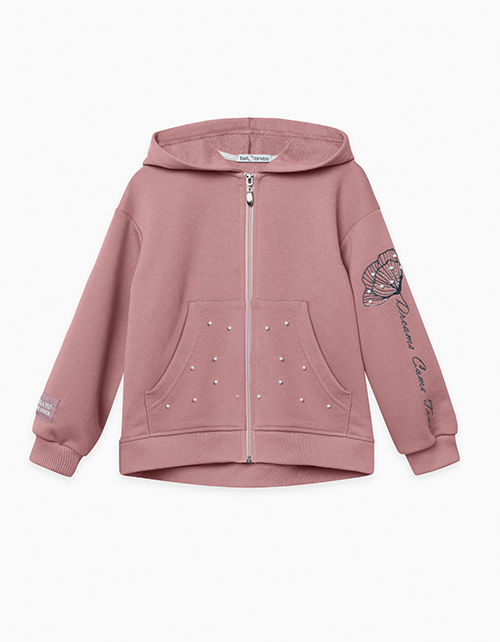 Розово-коричневая толстовка для девочки Розово-коричневая толстовка для девочки